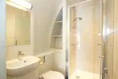 Superior ensuite glamping pod with wood fired hot tub - bedroom