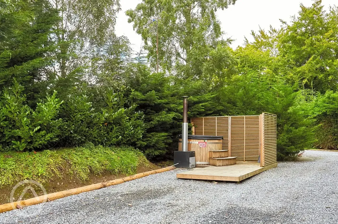 Fully serviced hardstanding pitches with hot tubs