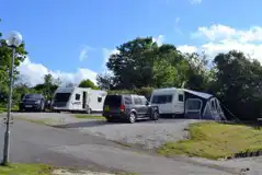 Electric hardstanding pitches at Pine Green Valley