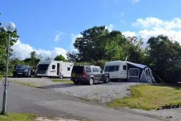 Electric hardstanding pitches at Pine Green Valley