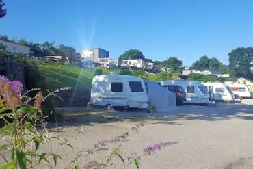Electric hardstanding pitches at Pine Green Valley