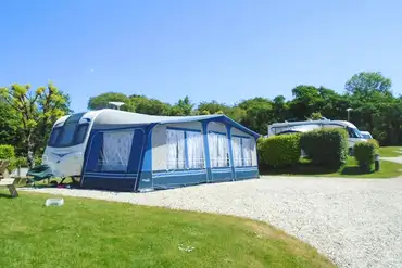 Super fully serviced hardstanding pitches with private picnic benches
