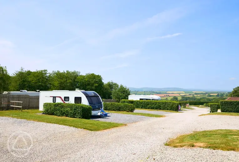 Moorview Touring Park with Dartmoor views