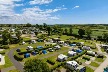 Aerial of Tregarton Park and sea views