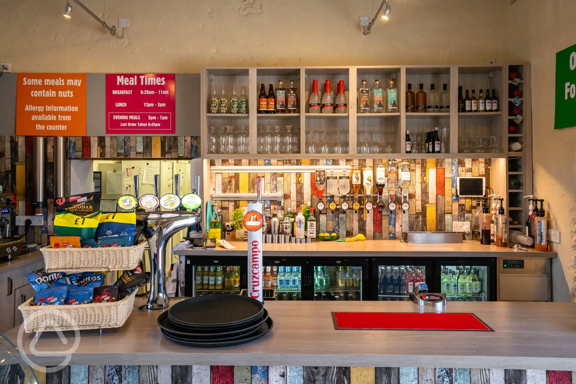 The bar interior at Tregarton Park