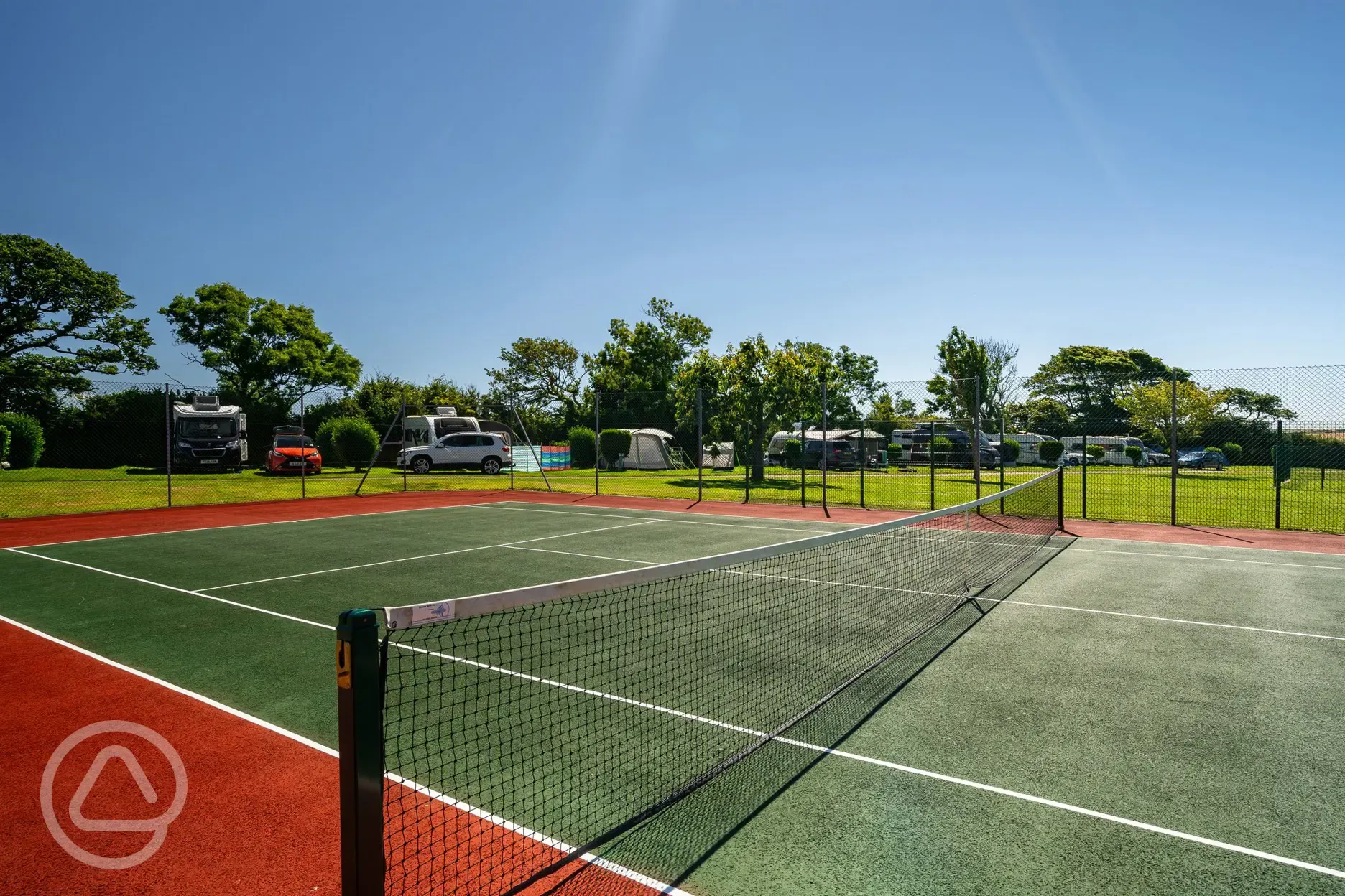 Tennis court at Tregarton Park (open 9am until 5pm)