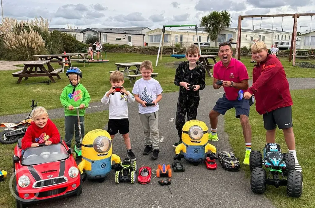 Car racing at kids club