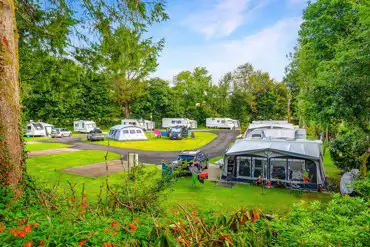 Electric hardstanding pitches (7.6m x 1.8m) at Eden Valley Holiday Park