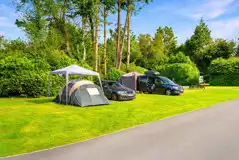 Backpacker pitches for small backpacker tents with space for a parked car