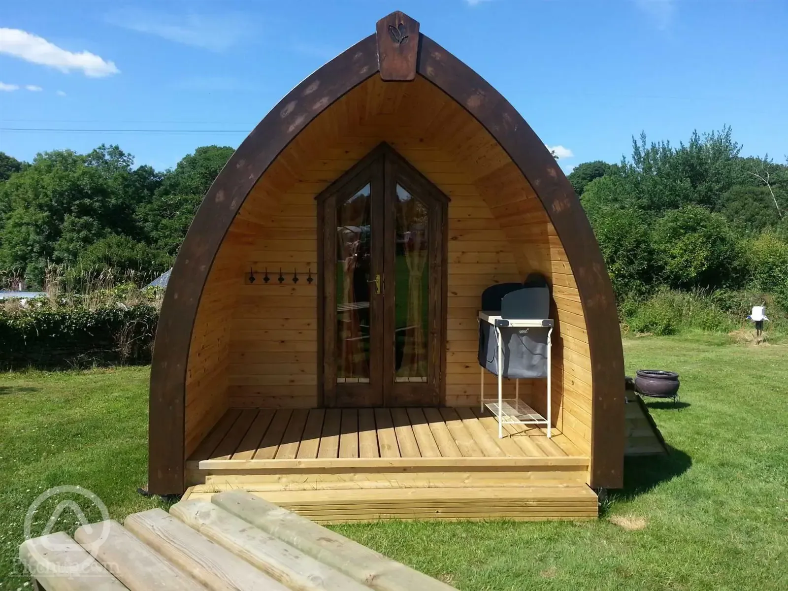 Wooden Camping Pods at Dolbryn