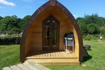 Wooden Camping Pods at Dolbryn