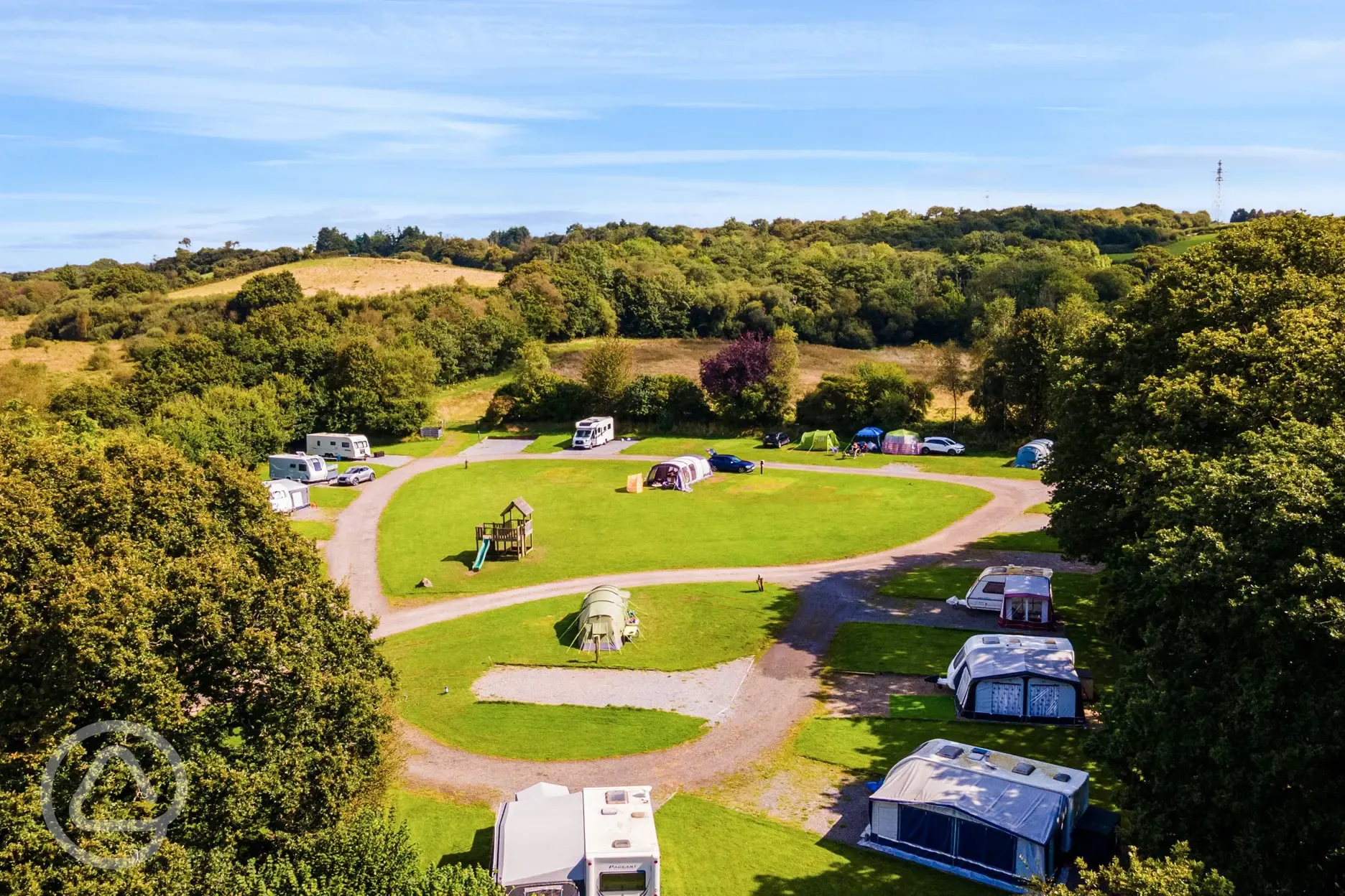 Aerial of the family friendly area