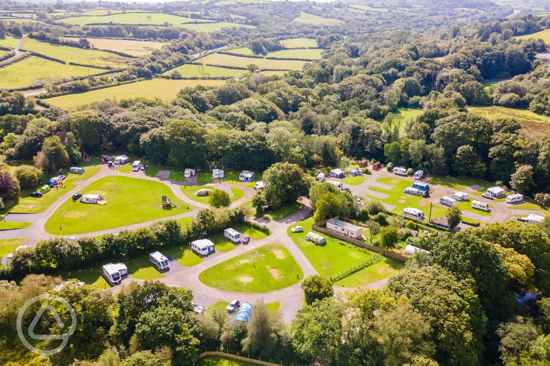 Aerial of the campsite