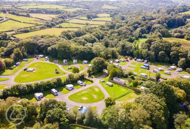 Aerial of the campsite