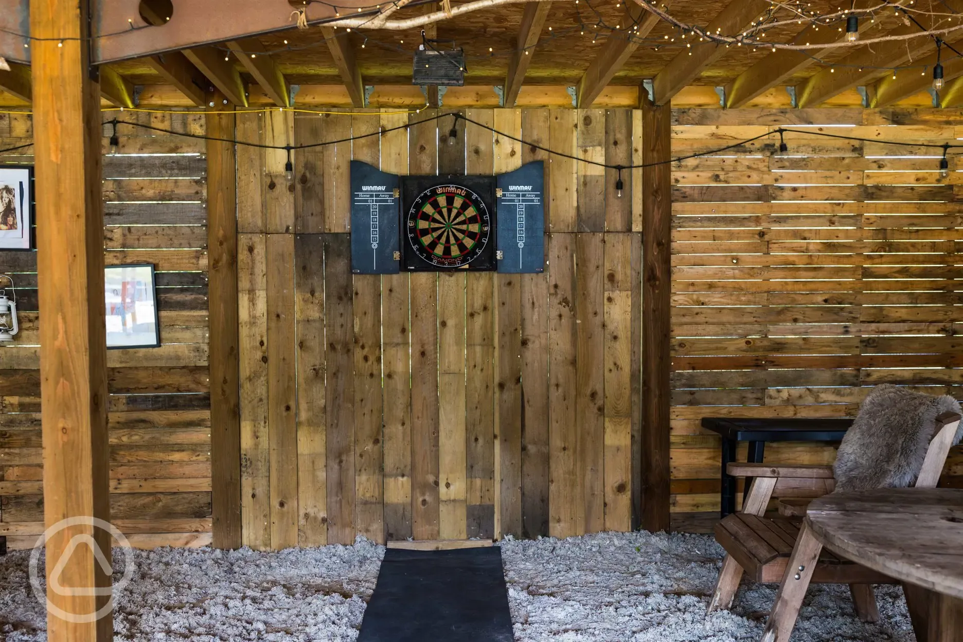 Dart board in the communal area