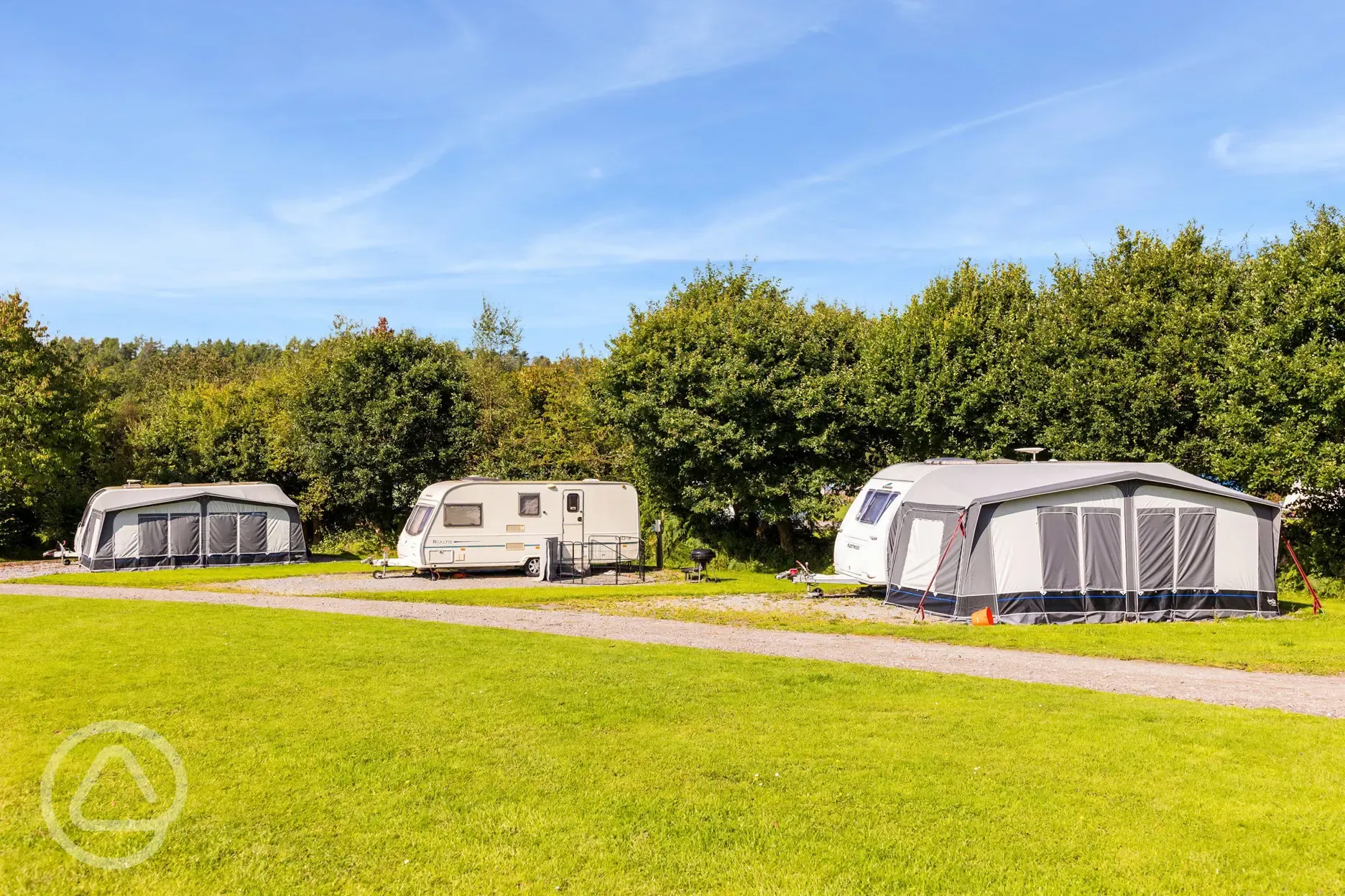 Fully serviced hardstanding pitches (family area)