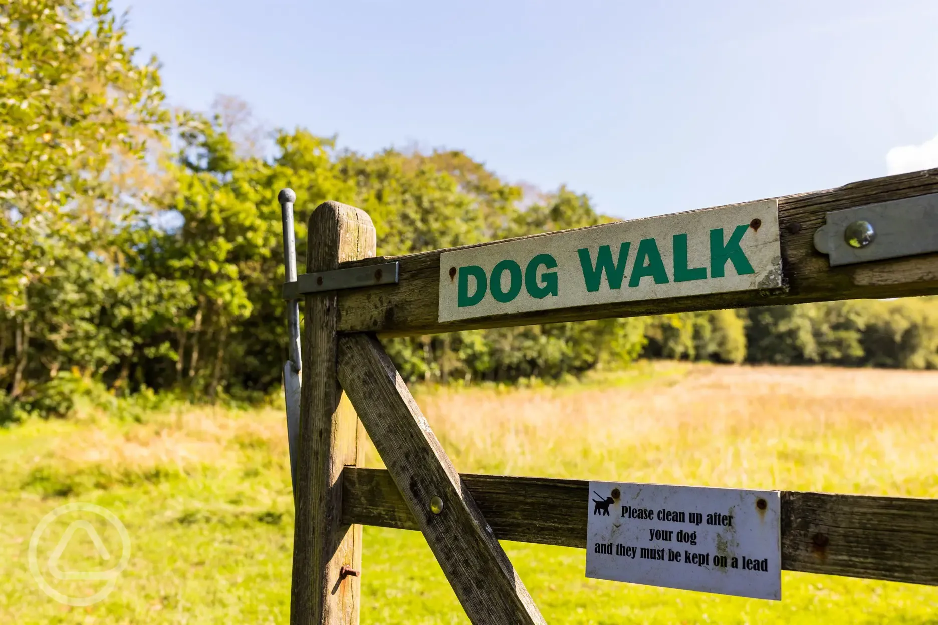 Enclosed dog walking area