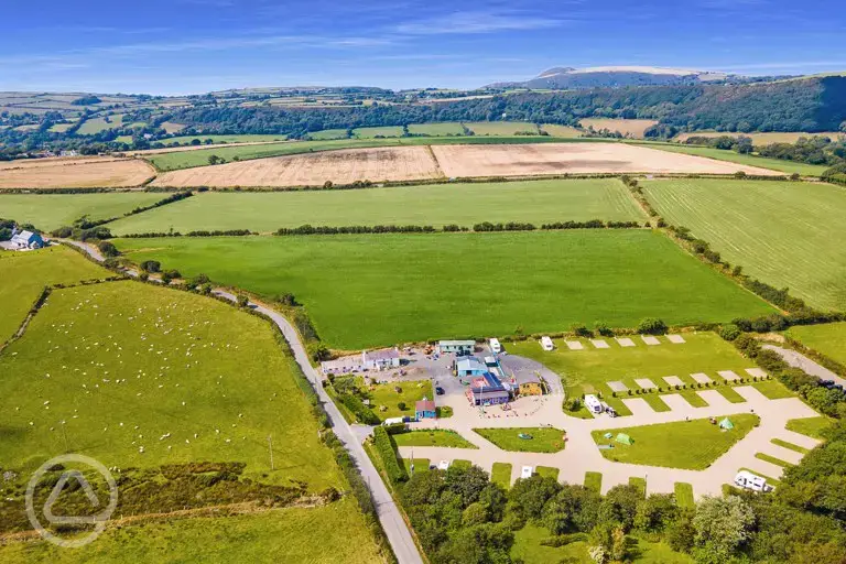 Aerial of the campsite