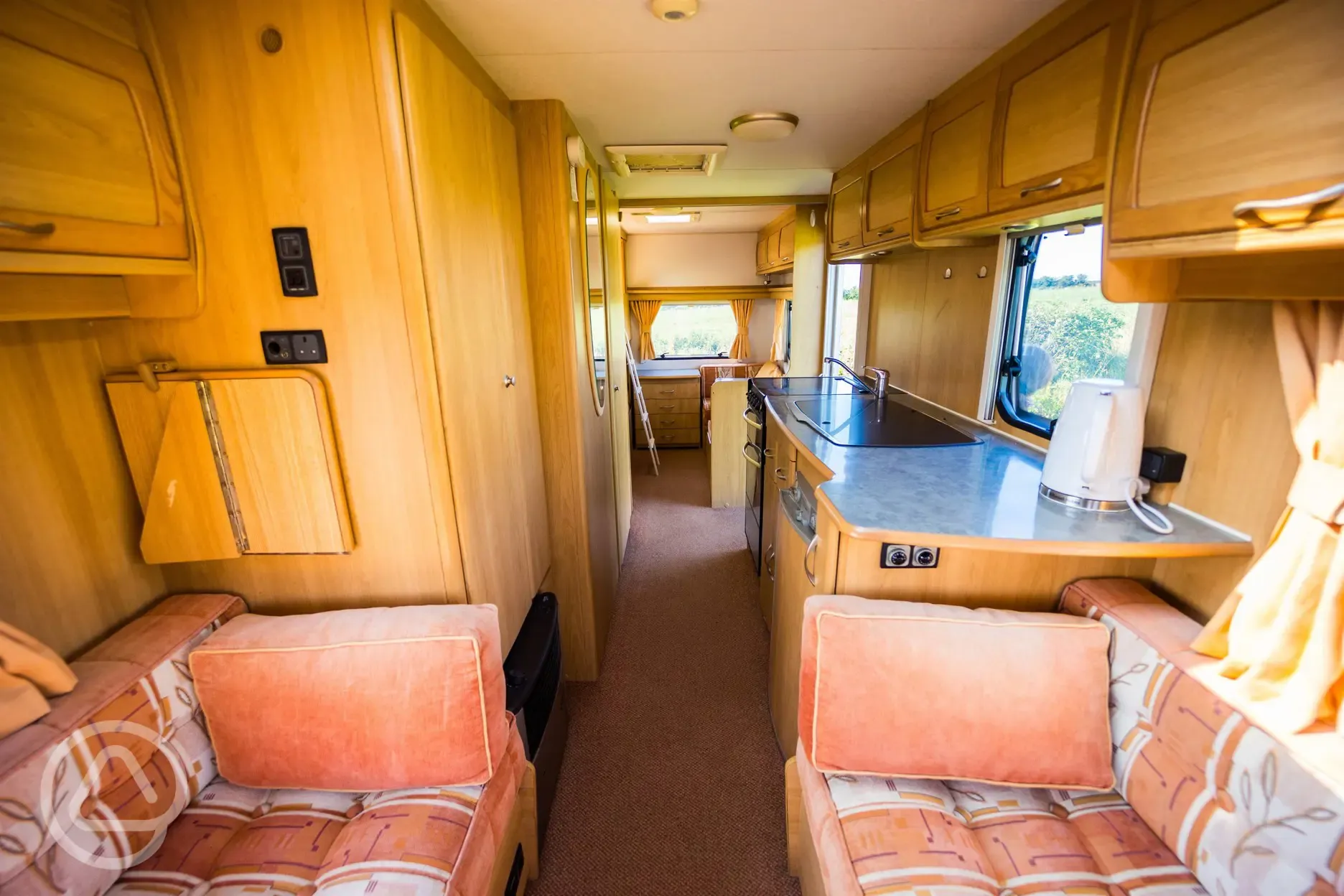 Pre-pitched touring caravan - Luna interior