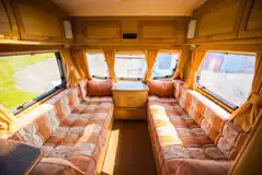 Pre-pitched touring caravan - Luna living area