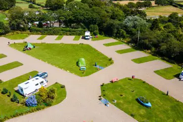 Aerial of the hardstanding pitches with optional electric