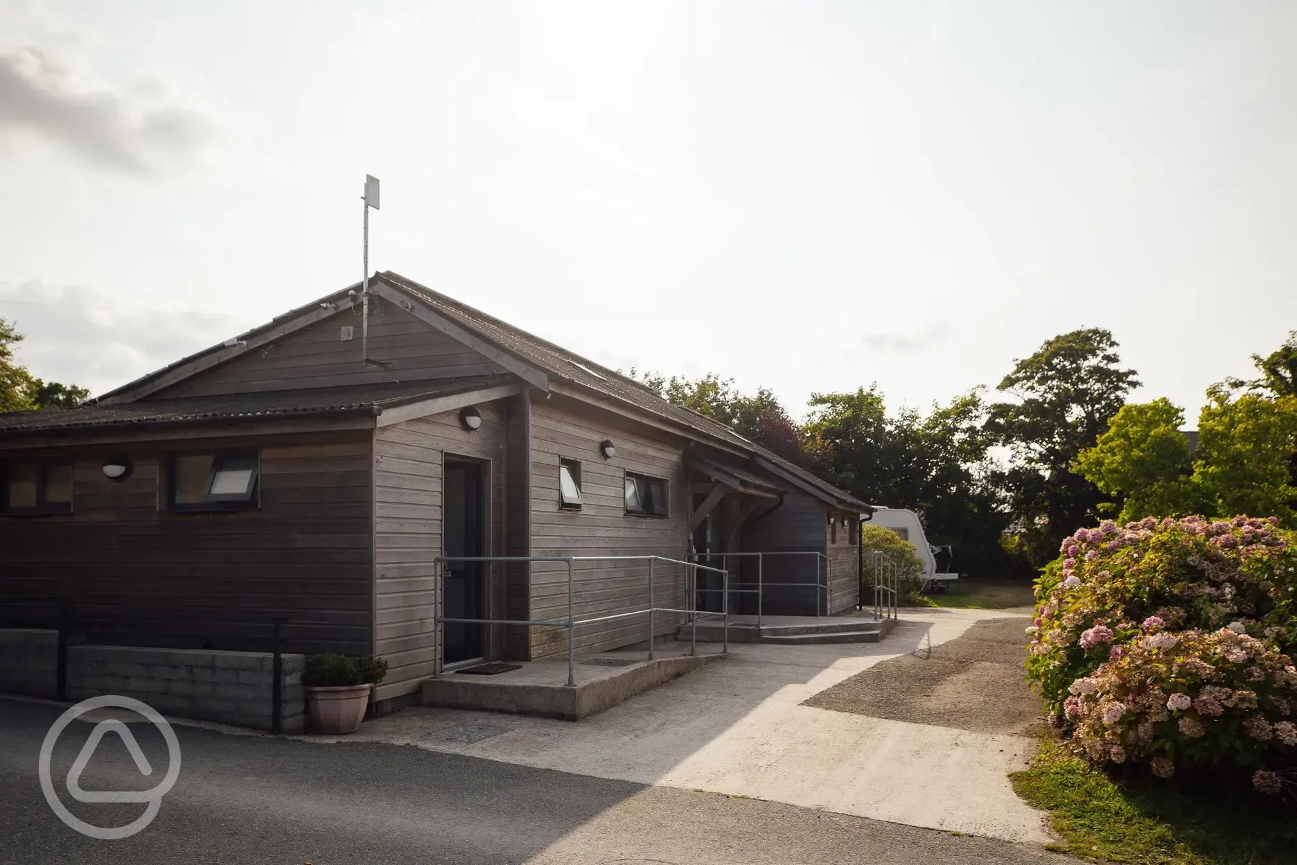 Accessible entrances to facility block 