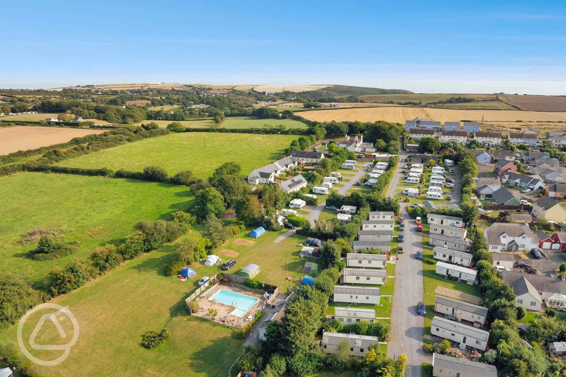 Aerial of the campsite