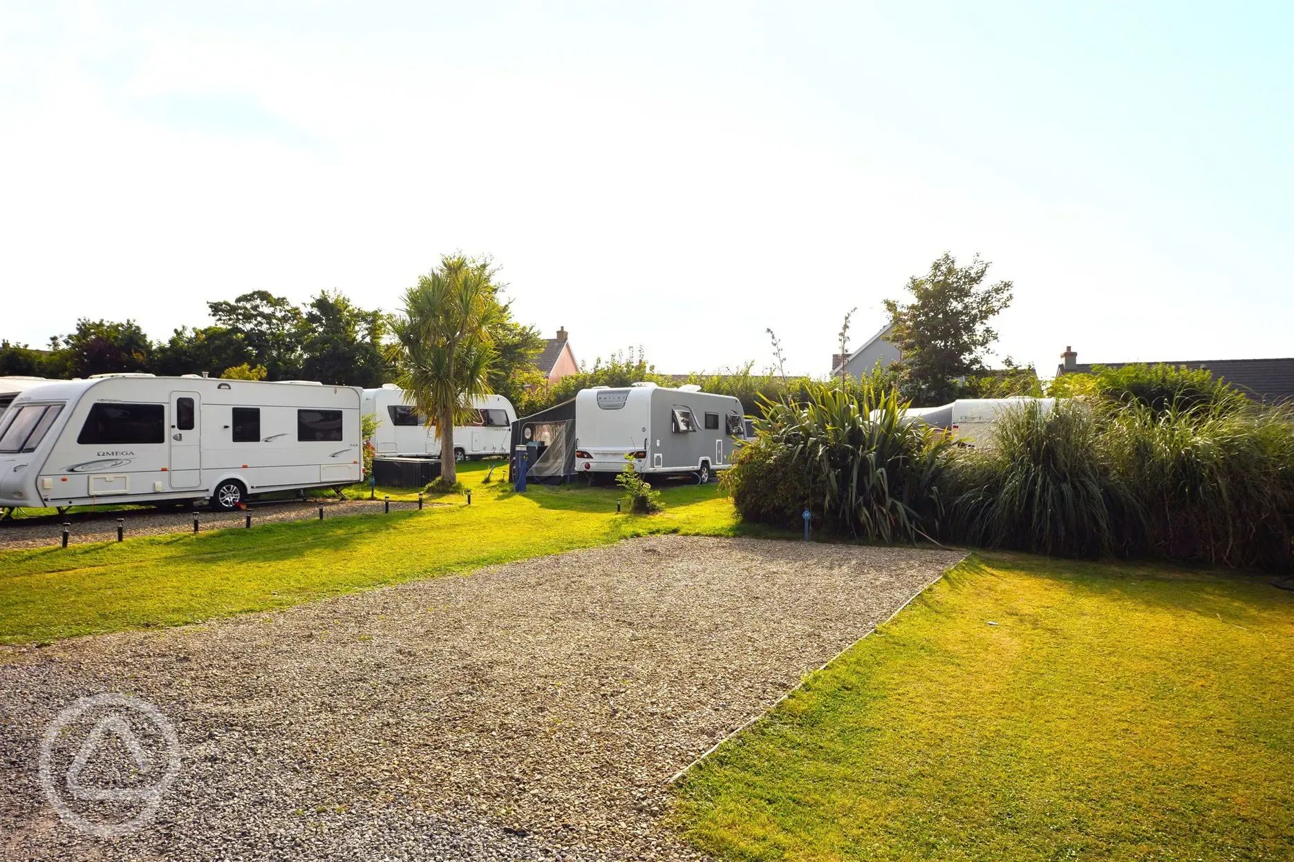 Fully serviced hardstanding touring pitches