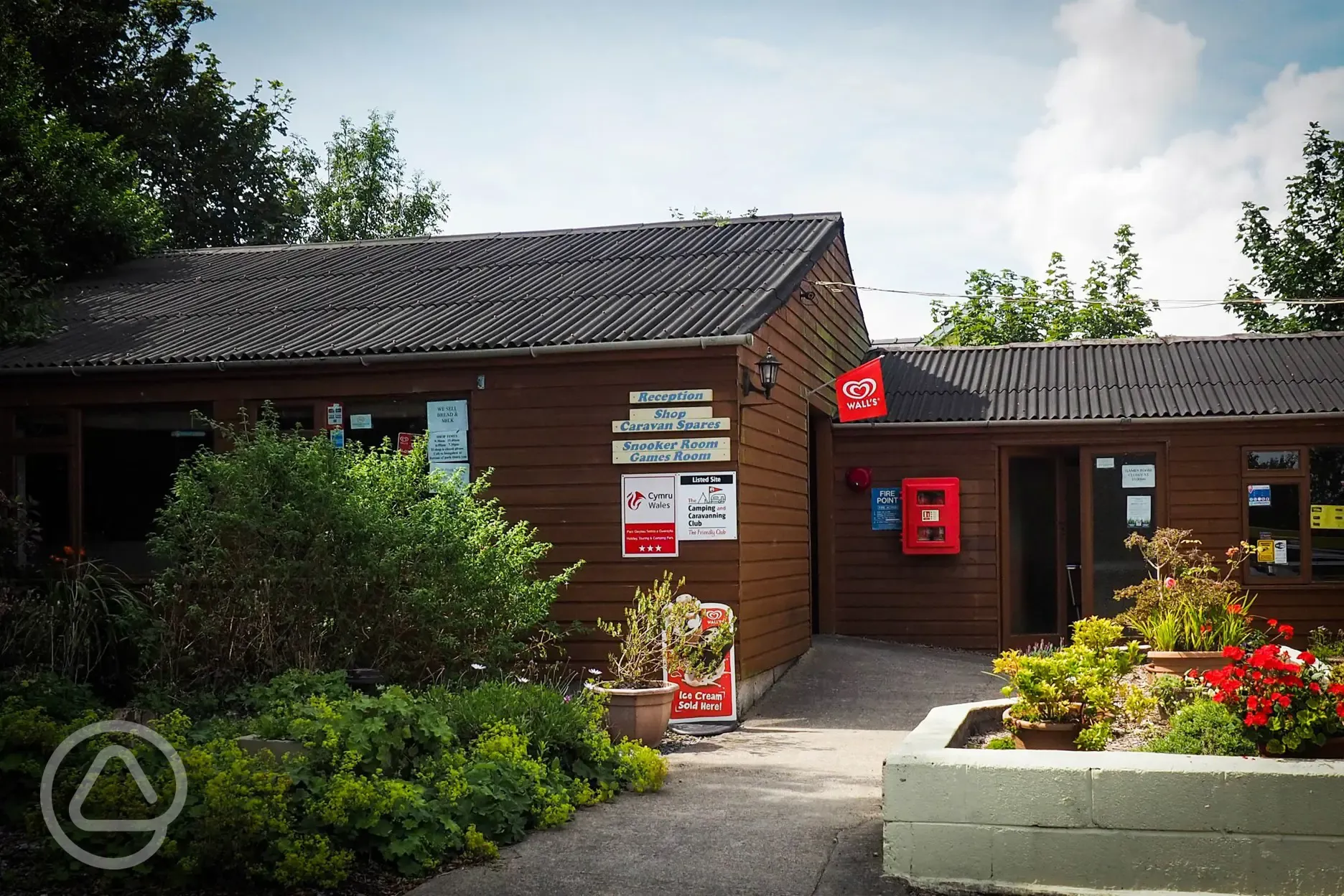 Reception and games room