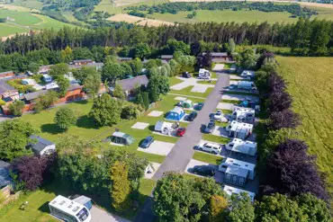 Overview of hardstanding pitches at Lognor Wood 