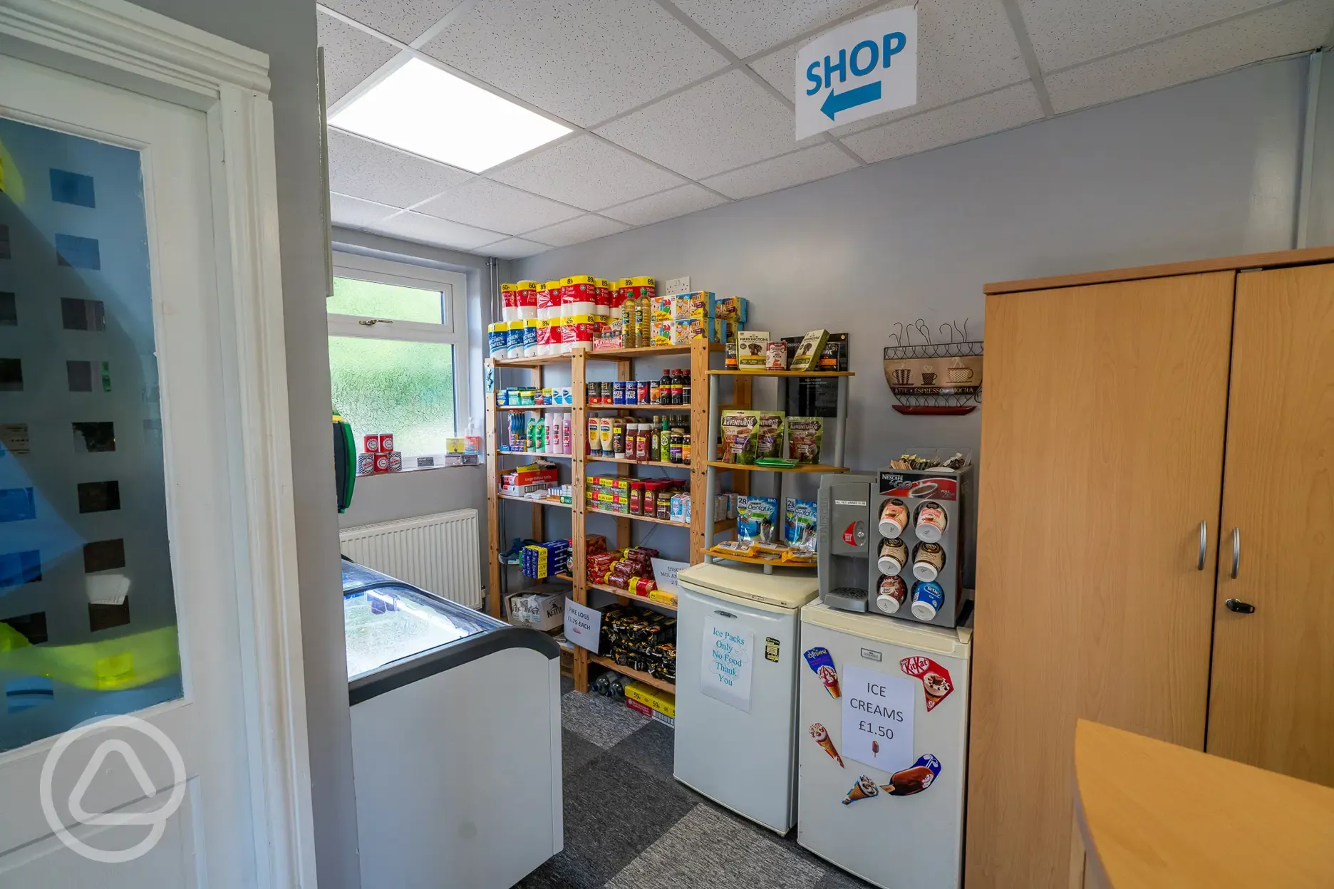 Shop selling a variety of camping essentials Shop selling a variety of camping essentials