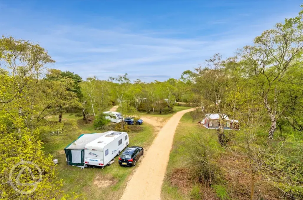 Aerial of the campsite