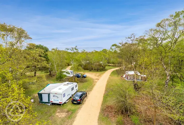 Aerial of the campsite
