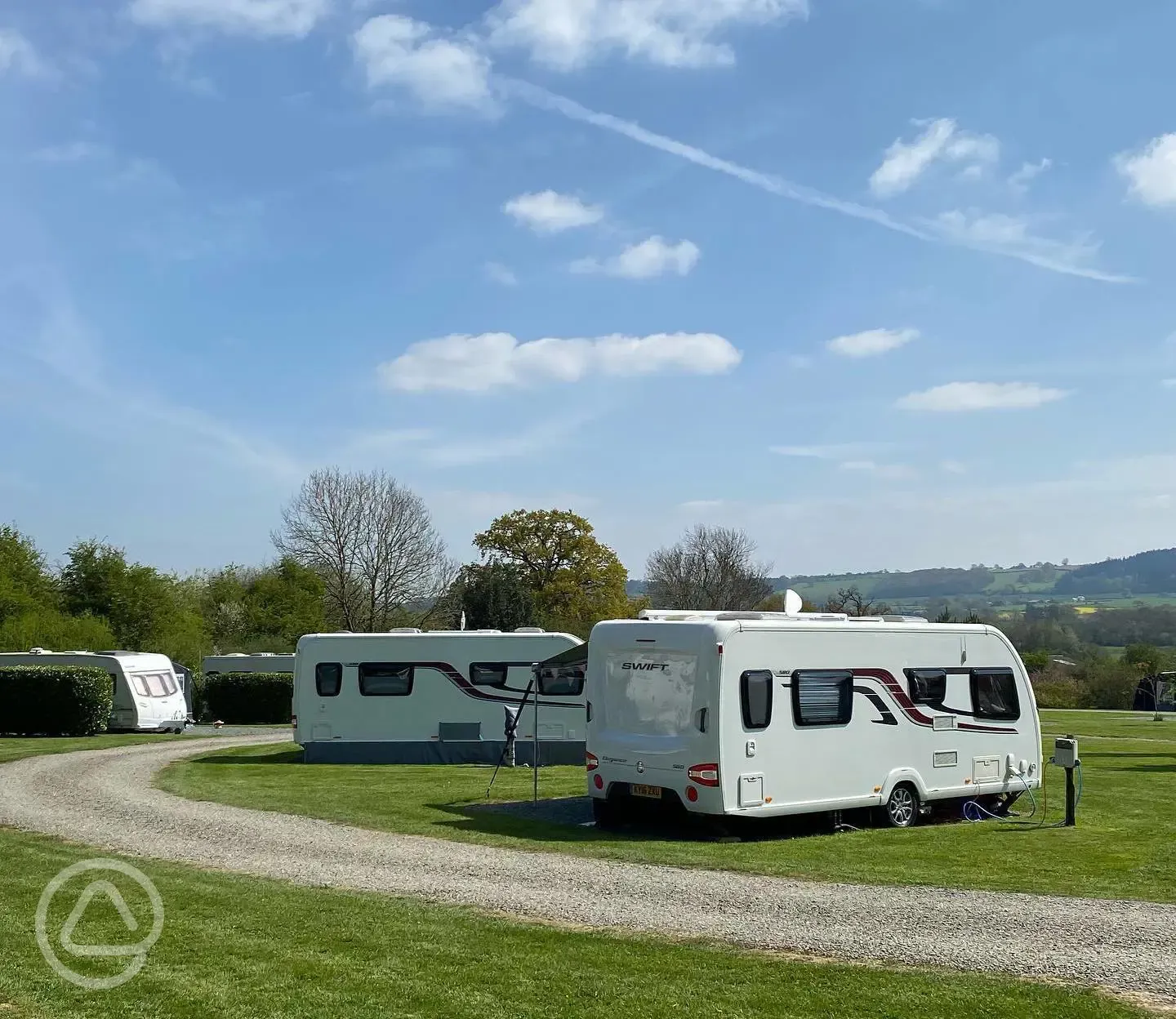 Fully serviced hardstanding pitches