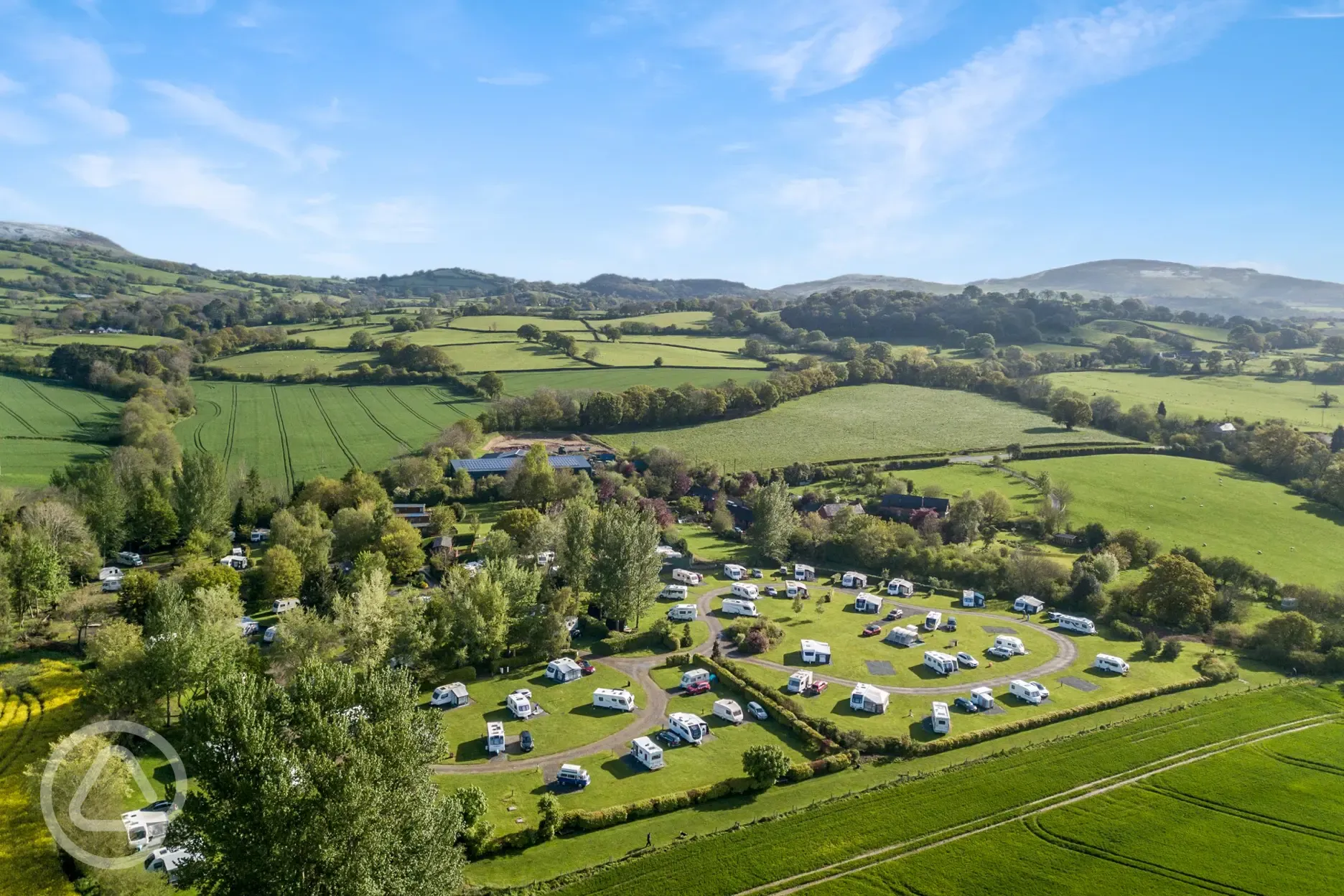 Aerial of the campsite