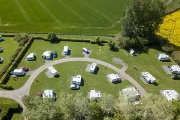 Bird's eye view of the campsite