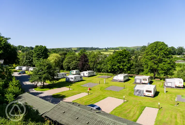 Electric hardstanding touring pitches (7.9m x 2.4m)