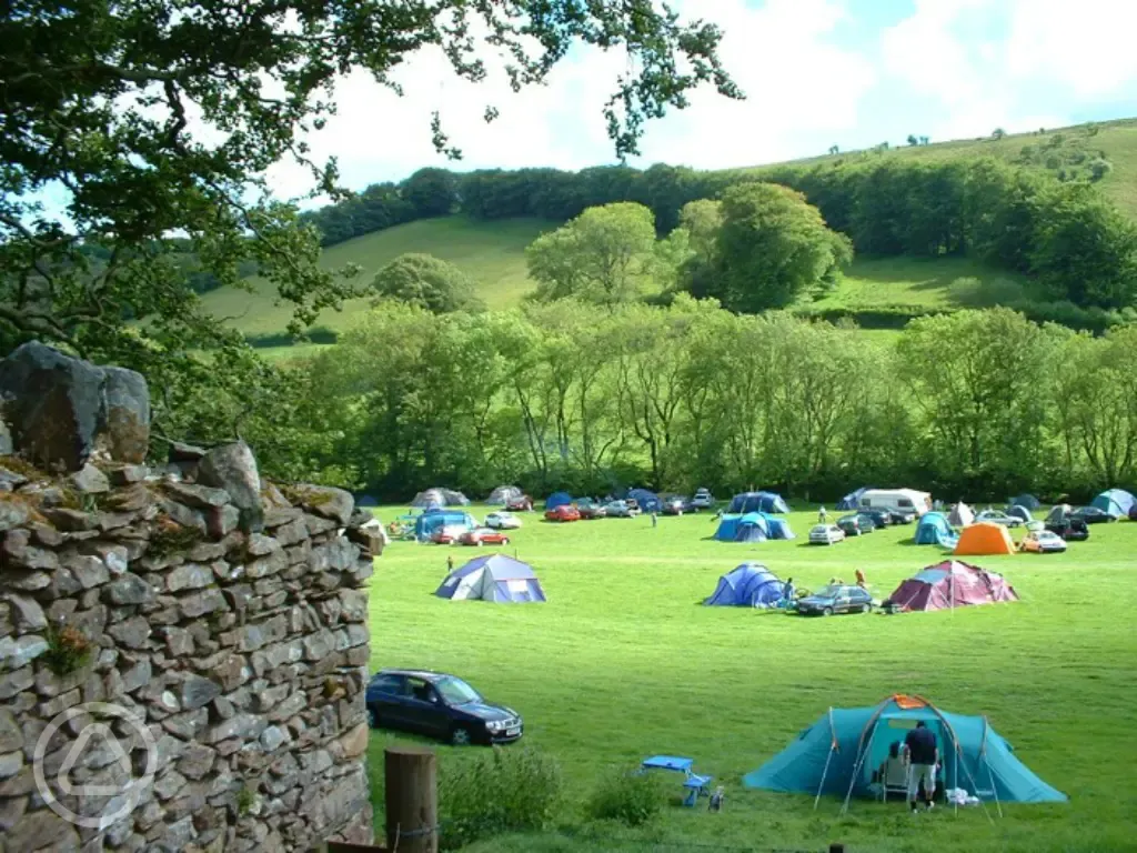 Tent field at Westermill Farm