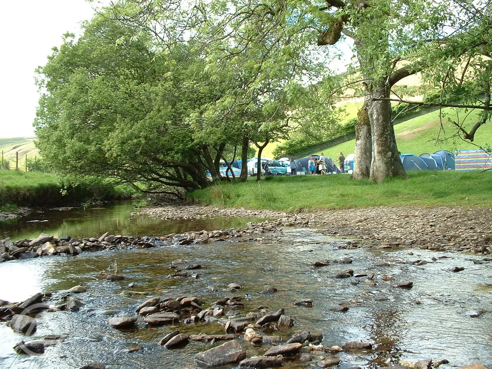 The River Exe in the fourth camping field