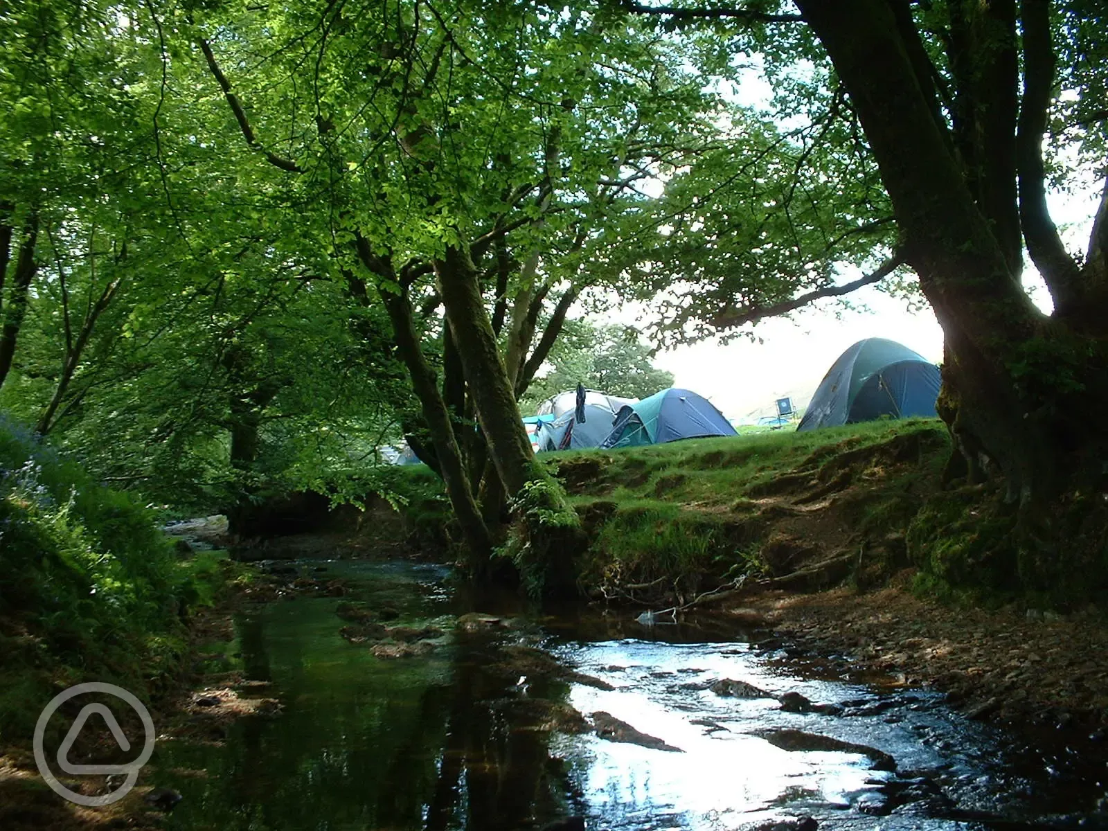 The Rive Exe running through the fourth camping field.