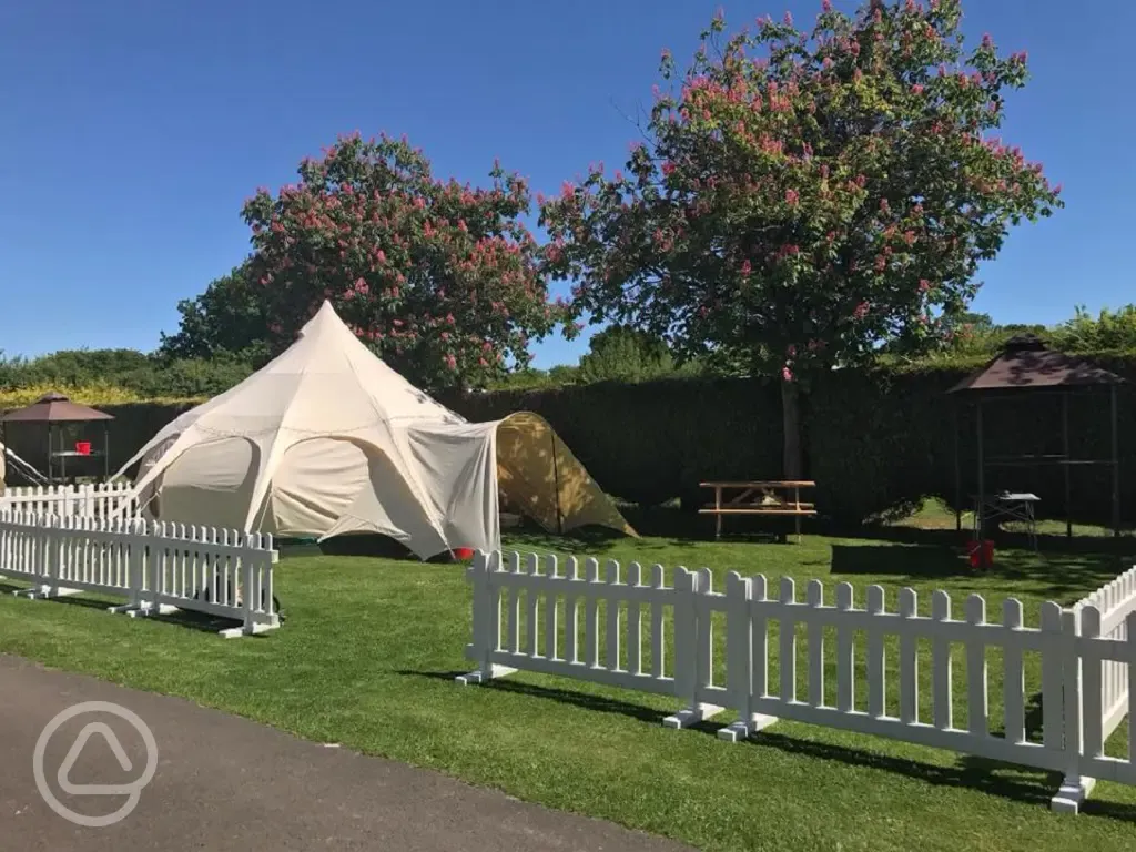 Bell tents at Broadhembury Holiday Park