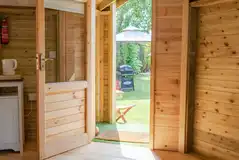 Glamping cabin interior Glamping cabin interior