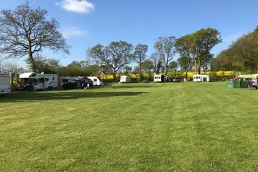 Grass pitches at Broadhembury Holiday Park