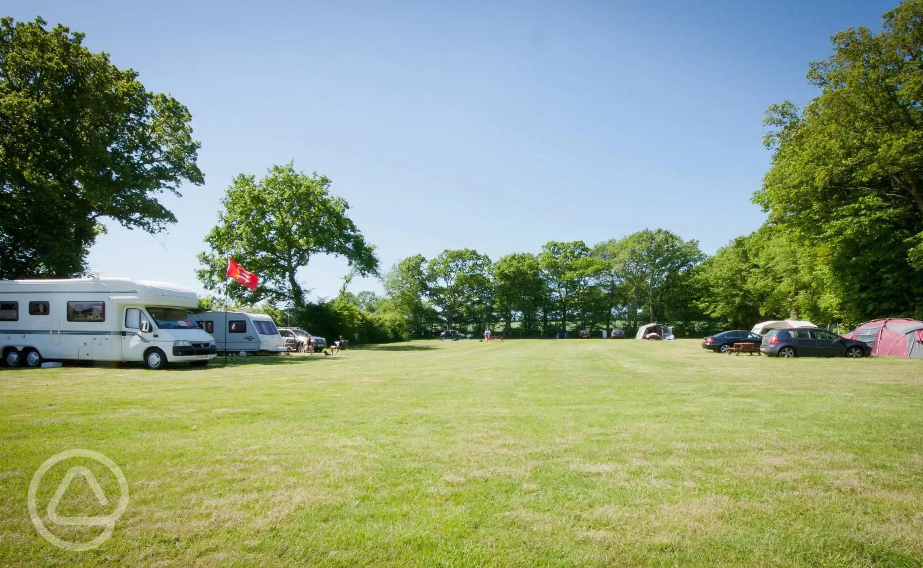 Camping and touring pitches at Broadhembury Holiday Park