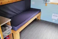 Two person camping pod interior