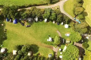 Bird's eye view of the campsite 