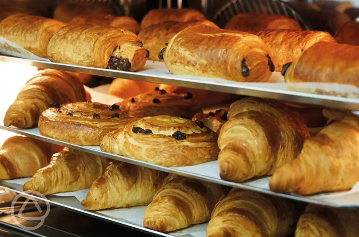 Fresh pastries from the onsite shop