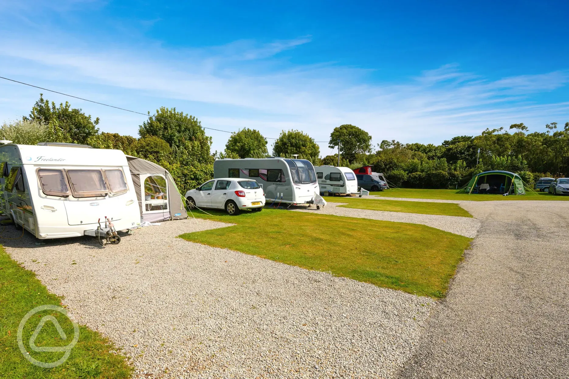 Fully serviced hardstanding pitches