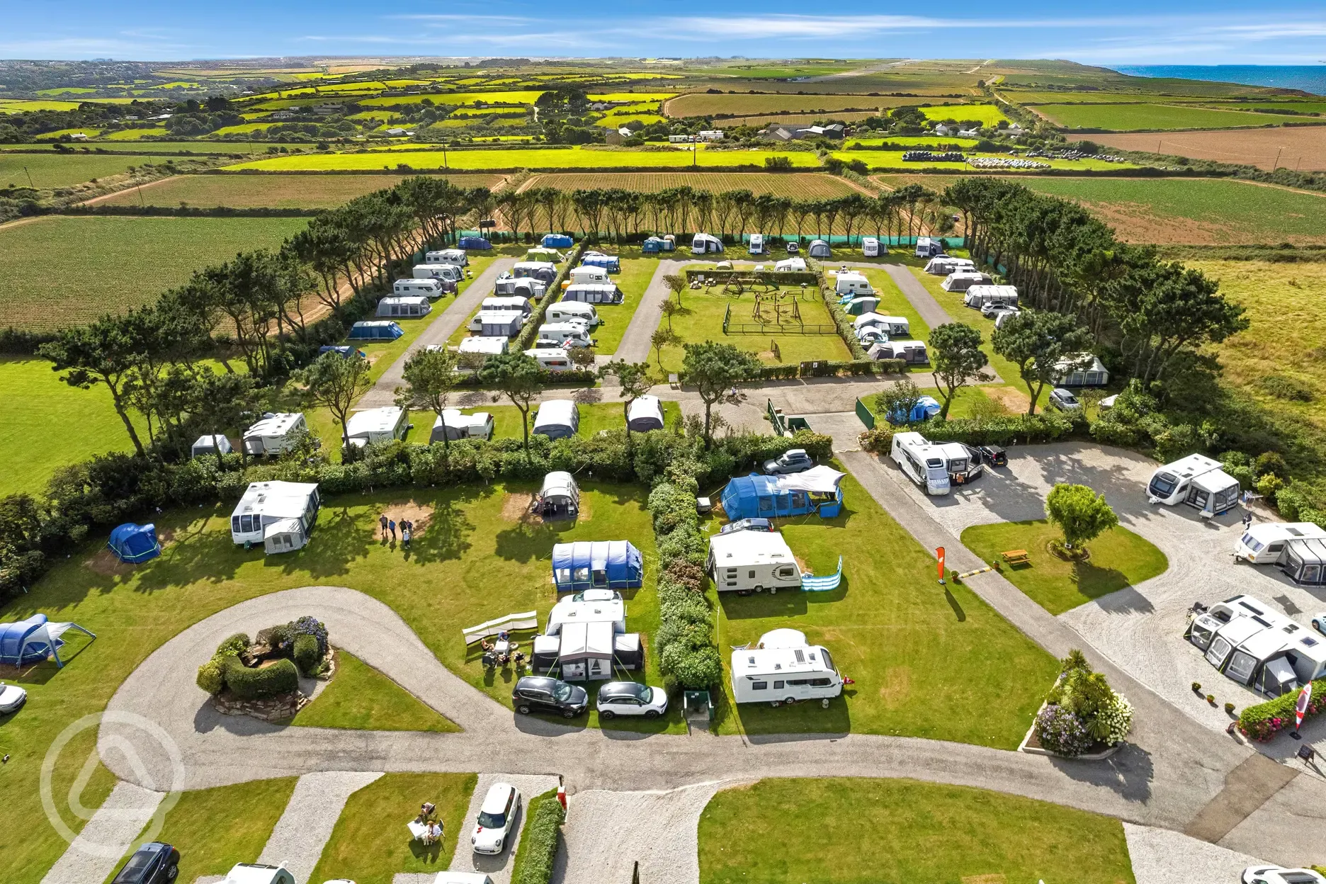 Aerial of the campsite