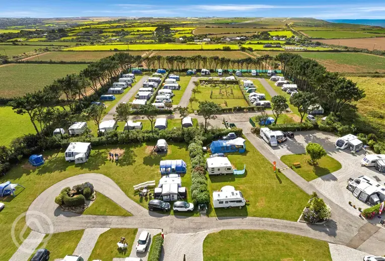 Aerial of the campsite